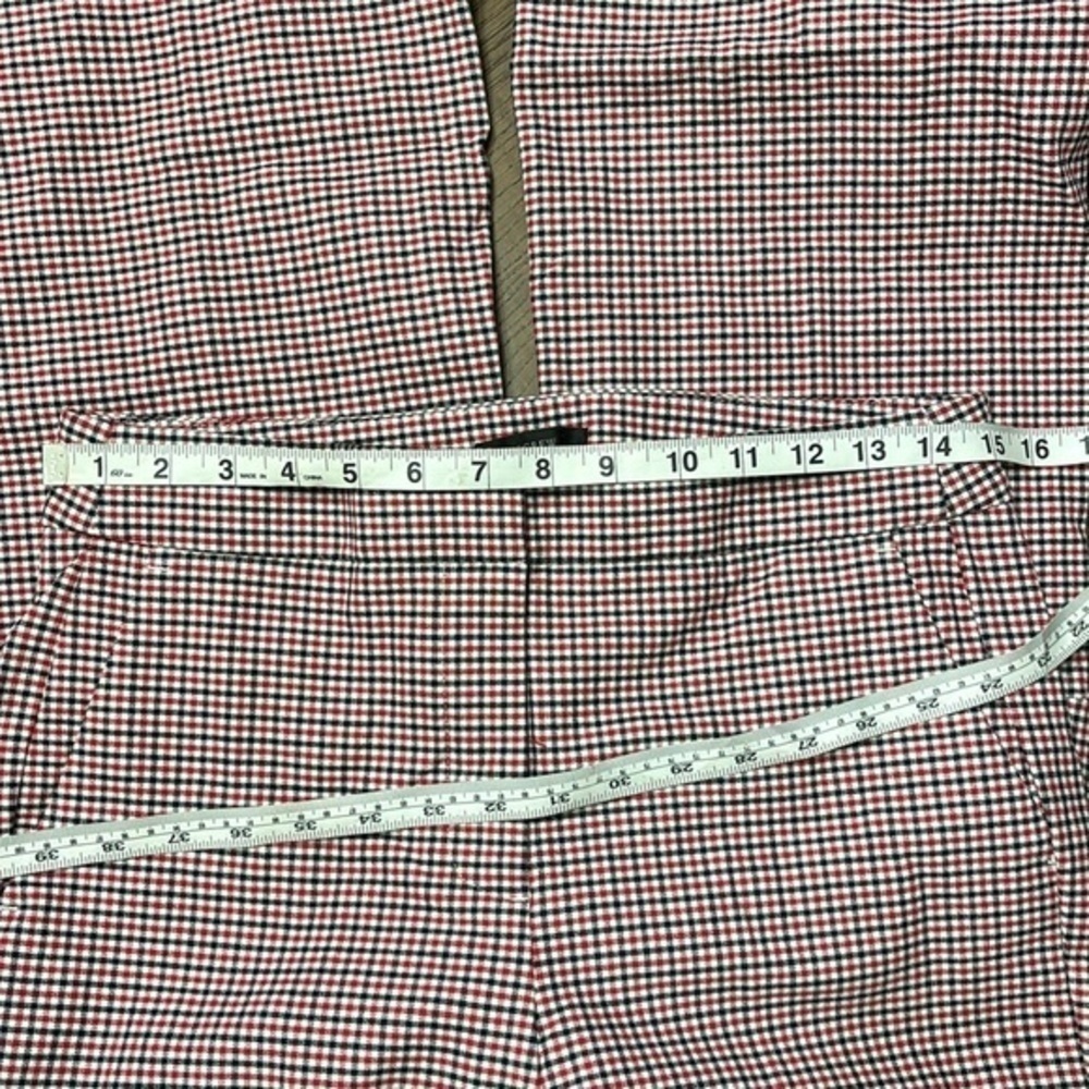 J. Crew Hayden Red and Black Plaid Crop Kickout Pants Size 8 Petite - Picture 9 of 9